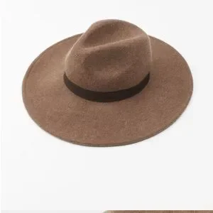 Zara | Accessories | Zara 0 Wool Taupe Brown Classic Felt  display picture 1
